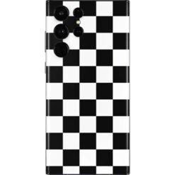 Black And White Checkered Galaxy S22 Ultra Skin
