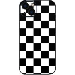 Black And White Checkered IPhone 14 Plus Skin