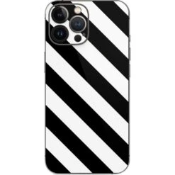 Black And White Geometric Stripes IPhone 14 Pro Max Skin