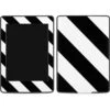 Black And White Geometric Stripes Amazon Kindle Skin -Skinit Store black and white geometric stripes kindle paperwhite e reader 6in skin 1553534610 SKNOFFXHP03KWHT6X PR 01