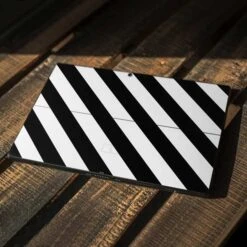 Black And White Geometric Stripes Surface Pro 6 Skin -Skinit Store black and white geometric stripes surface pro 6 skin 1553534555 SKNOFFXHP03MSSRP6 PR 04