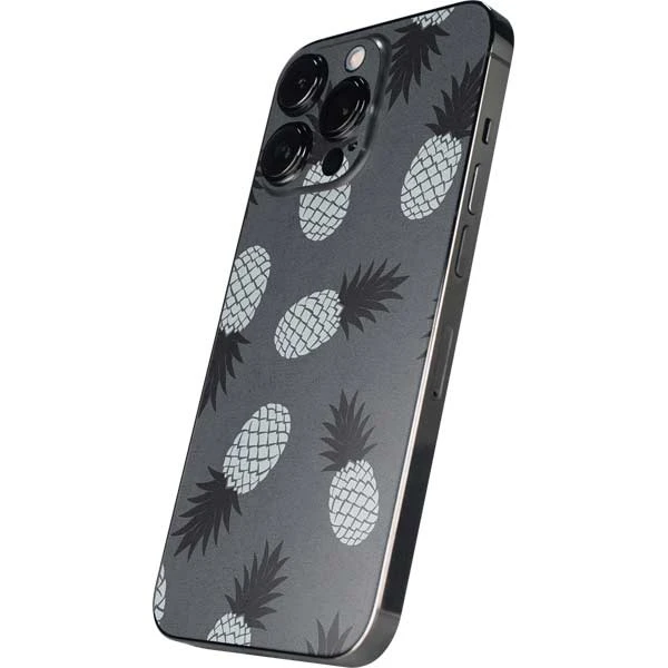 Black And White Pineapples IPhone 14 Pro Skin 4 Black And White Pineapples IPhone 14 Pro Skin - Image 2