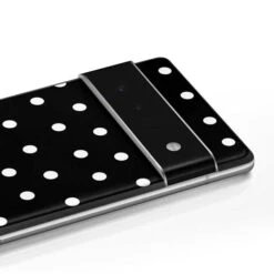 Black And White Polka Dots Google Pixel 6 Skin -Skinit Store black and white polka dots google pixel 6 skin 1639094109 SKNPLKDTS02GPIXL6 PR 03