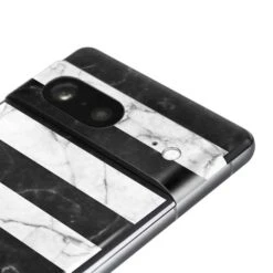 Black And White Striped Marble Google Pixel 7 Skin -Skinit Store black and white striped marble google pixel 7 skin 1666315031 SKNBWMRBL02GPIXL7 PR 03