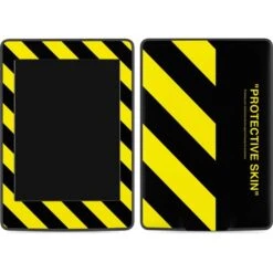 Black And Yellow Stripes Amazon Kindle Skin