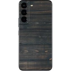Black Painted Wood Galaxy S22 Skin