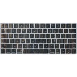 Black Painted Wood Magic Keyboard Skin