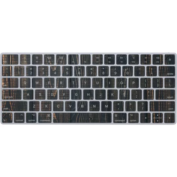Black Painted Wood Magic Keyboard Skin 3 Black Painted Wood Magic Keyboard Skin