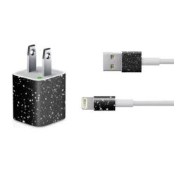 Black Speckle IPhone Charger (5W USB) Skin