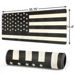 Black & White USA Flag Gaming Mouse Pad -Skinit Store black white usa flag extra large gaming mouse pad 1681246451 MSPUSABWFX1GAMGXL PR 02