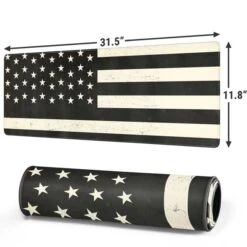 Black & White USA Flag Gaming Mouse Pad -Skinit Store black white usa flag large gaming mouse pad 1681246449 MSPUSABWFX1GAMGLG PR 02