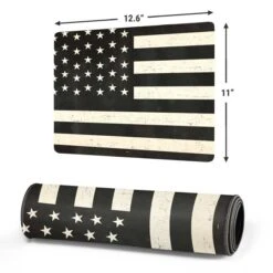 Black & White USA Flag Gaming Mouse Pad
