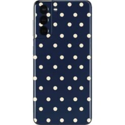 Blue And Cream Polka Dots Galaxy S21 5G Skin