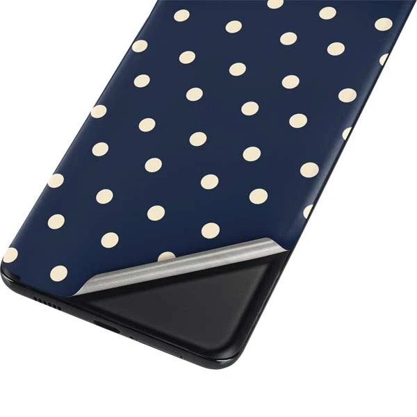 Blue And Cream Polka Dots Galaxy S21 5G Skin 6 Blue And Cream Polka Dots Galaxy S21 5G Skin - Image 4