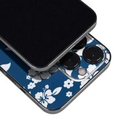 Blue And White IPhone 14 Pro Skin -Skinit Store blue and white iphone 14 pro skin 1662674384 SKNHFLOWR02IPH14P PR 04