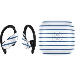 Blue And White Stripes PowerBeats Pro Skin