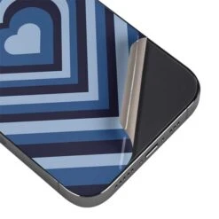 Blue Heart Pattern IPhone 14 Pro Max Skin -Skinit Store blue heart pattern iphone 14 pro max skin 1662745672 SKNMLTHRT04IP14PM PR 03