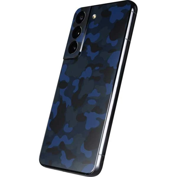 Blue Street Camo Galaxy S22 Skin 4 Blue Street Camo Galaxy S22 Skin - Image 2