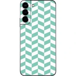 Blue White Chevron Galaxy S22 Plus Skin
