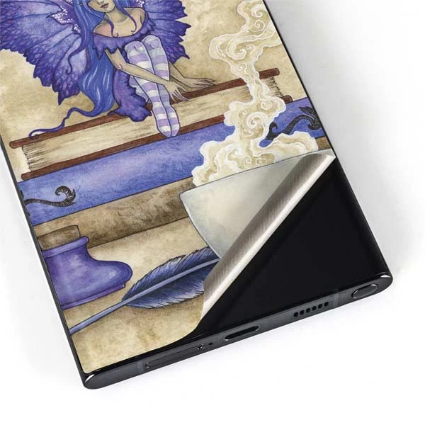 Amy Brown Bookworm Fairy Galaxy S22 Ultra Skin 6 Amy Brown Bookworm Fairy Galaxy S22 Ultra Skin - Image 4
