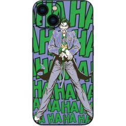 DC Comics The Joker Vintage Pose Pattern IPhone 14 Plus Skin