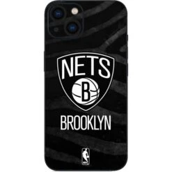 NBA Brooklyn Nets Black Animal Print IPhone 14 Plus Skin