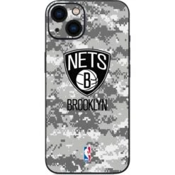 NBA Brooklyn Nets Digi Camo IPhone 14 Plus Skin