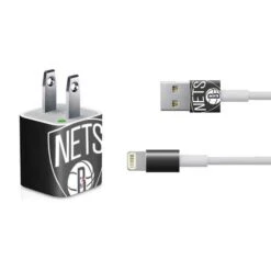 NBA Brooklyn Nets Large Logo IPhone Charger (5W USB) Skin