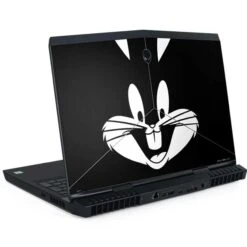 Looney Tunes Bugs Bunny Plain Black And White Dell Alienware Skin