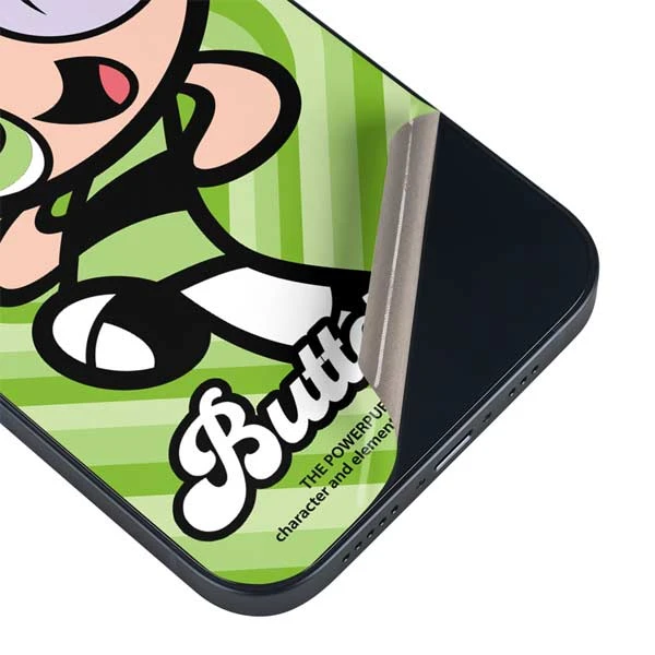 Cartoon Network Powerpuff Girls Buttercup Green Hearts IPhone 14 Skin 5 Cartoon Network Powerpuff Girls Buttercup Green Hearts IPhone 14 Skin - Image 3