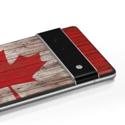 Canadian Flag Dark Wood Google Pixel 6 Skin -Skinit Store canadian flag dark wood google pixel 6 skin 1639094186 SKNTFDKWD06GPIXL6 PR 03