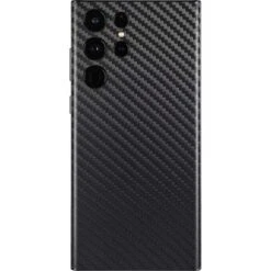 Black Carbon Fiber Specialty Texture Material Galaxy S22 Ultra Skin
