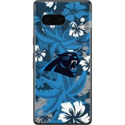 NFL Carolina Panthers Tropical Print Google Pixel 7 Skin