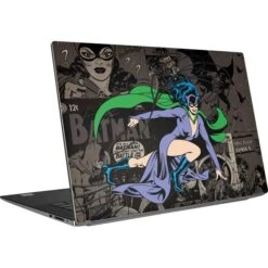 DC Comics Catwoman Vintage Action Pose Pattern Dell XPS Skin