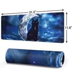 Celtic Black Cat By Brigid Ashwood Gaming Mouse Pad -Skinit Store celtic black cat large gaming mouse pad 1694114524 MSPTNCBRG01GAMGLG PR 02