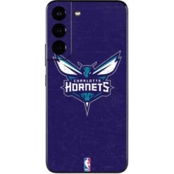 NBA Charlotte Hornets Distressed-Purple Galaxy S22 Skin