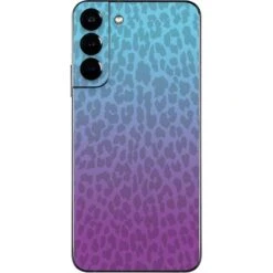 Cheetah Print Purple And Blue Galaxy S22 Plus Skin