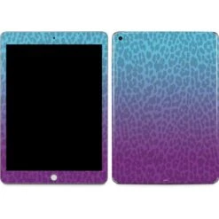 Cheetah Print Purple And Blue Apple IPad Skin