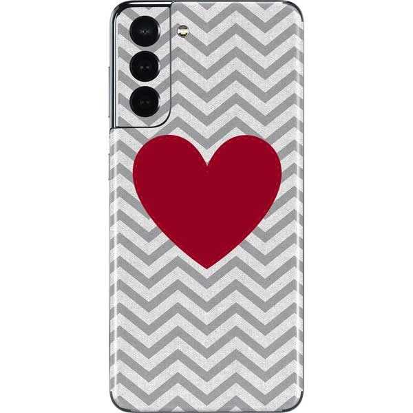 Chevron Heart Galaxy S21 5G Skin 3 Chevron Heart Galaxy S21 5G Skin