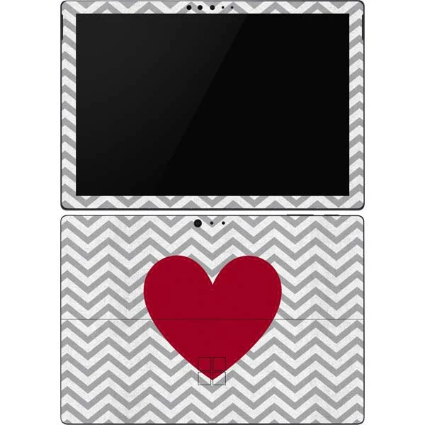 Chevron Heart Surface Pro 6 Skin 3 Chevron Heart Surface Pro 6 Skin