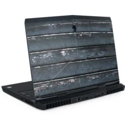 Chipped Blue Wood Dell Alienware Skin