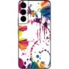 Chromatic Splatter White Galaxy S22 Skin