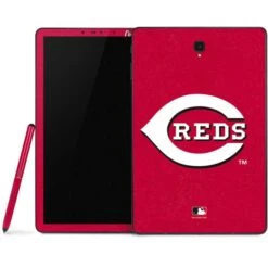 MLB Cincinnati Reds - Solid Distressed Samsung Galaxy Tab Skin