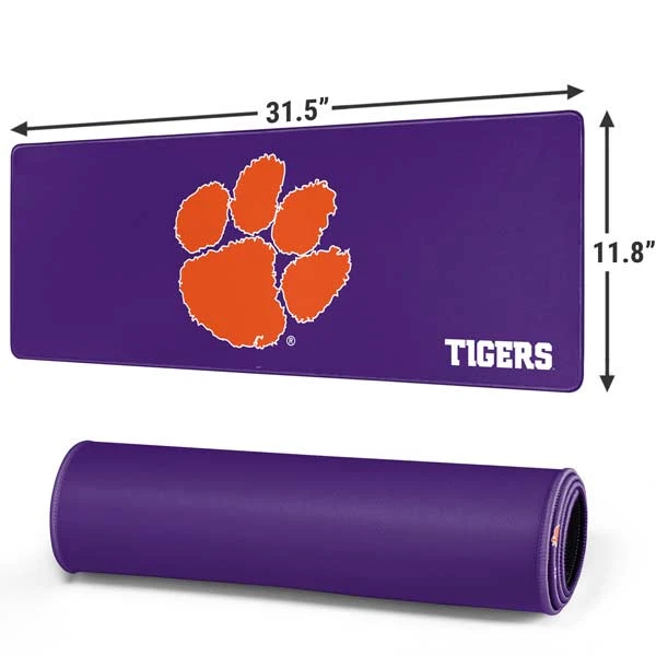 Clemson University Tiger Print Purple Gaming Mouse Pad 5 Clemson University Tiger Print Purple Gaming Mouse Pad - Image 3
