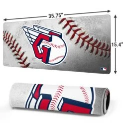 MLB Cleveland Guardians Game Ball Gaming Mouse Pad -Skinit Store cleveland guardians game ball extra large gaming mouse pad 1678484852 MSPMLBCLE02GAMGXL PR 02