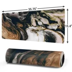 Copper And Black Marble Ink Gaming Mouse Pad -Skinit Store copper and black marble ink extra large gaming mouse pad 1656462809 MSPMRBINK03GAMGXL PR 02