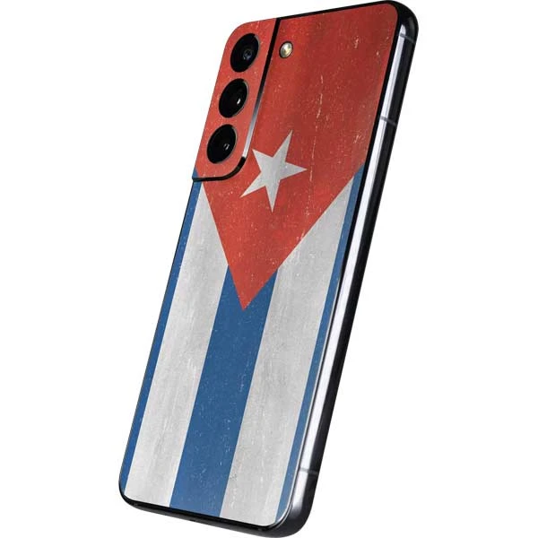 Cuban Flag Distressed Galaxy S22 Skin 4 Cuban Flag Distressed Galaxy S22 Skin - Image 2