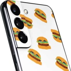 Bouffants And Broken Hearts Cute Burgers Galaxy S22 Plus Skin -Skinit Store cute burgers galaxy s22 plus skin 1646336943 SKNBFNTBH13GLX22P PR 03