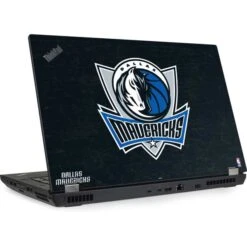NBA Dallas Mavericks Black Primary Logo Lenovo ThinkPad Skin