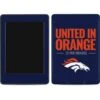 NFL Denver Broncos Team Motto Amazon Kindle Skin -Skinit Store denver broncos team motto kindle paperwhite e reader 6in skin 1528396118 SKNNFLSLG10KWHT6X PR 01